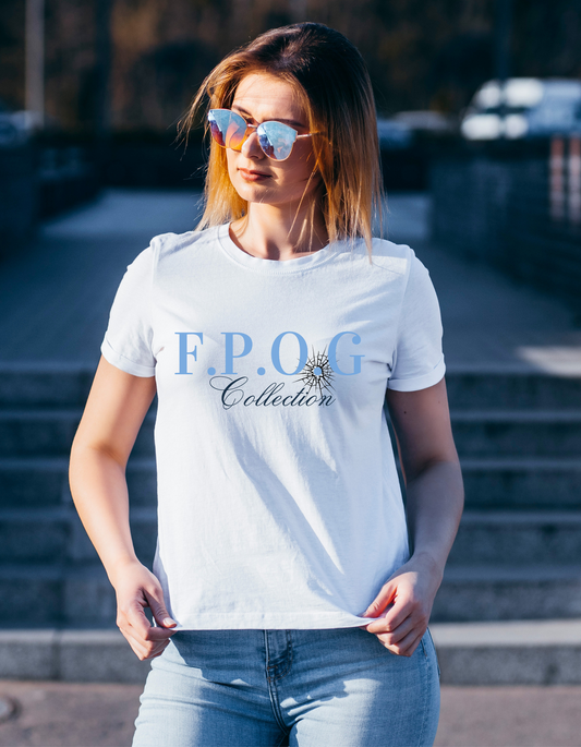 F.P.O.G Signature Tee – White Short Sleeve | 100% Cotton Empowerment Wear