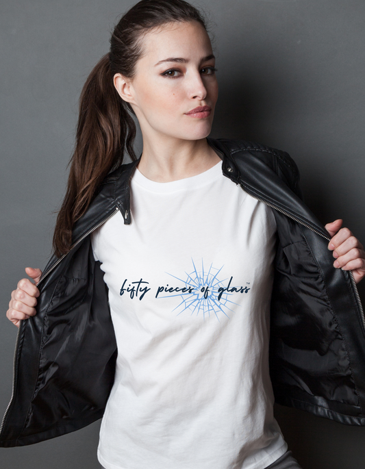 Fifty Pieces of Glass Empowerment Tee – 100% Cotton | White Short Sleeve